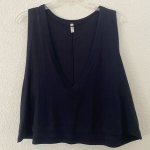 Free people deep V crop xs